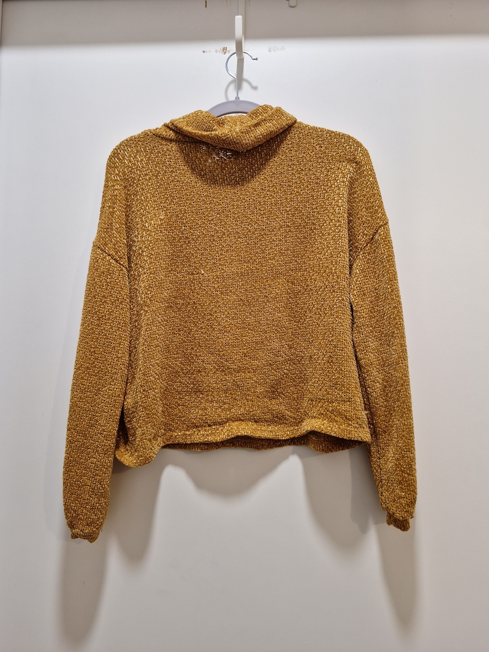 Candie's Mustard Yellow Cowl-Neck Sweater - Picture 7 of 7